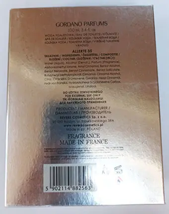 Photo de l’avis officiel: GORDANO PARFUMS Allerte 35 — risque: Risque chimique (A12/02975/23)