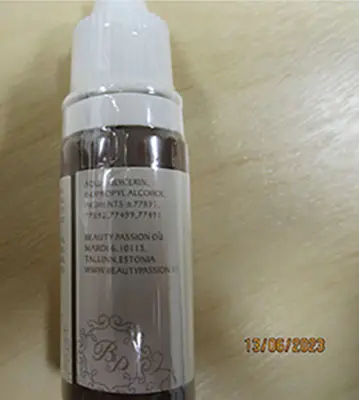 Photo from the official notice: Beauty Passion Permanent makeup Color Warm Brown permanent makeup ink — chemical risk