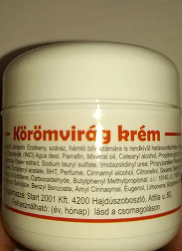 Photo de l’avis officiel: Körömvirág krém Crème — risque: Risque chimique