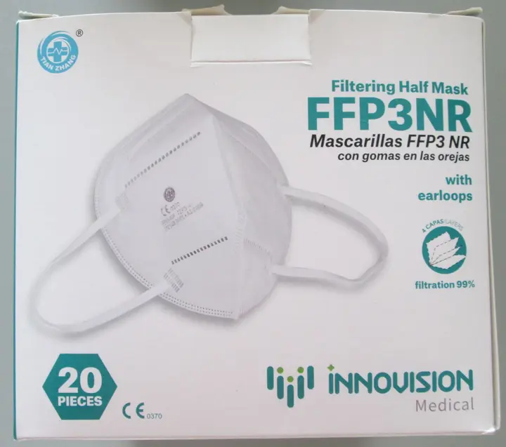 Foto aus der offiziellen Meldung: innivision Medical Filtering Half Mask FFP3NR Partikelfiltermaske — Risiko: Gesundheitsrisiken/Sonstige