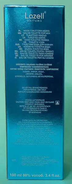 Photo de l’avis officiel: Lazell Parfums Lazell eau de parfum - Dream of Woman — risque: Risque chimique