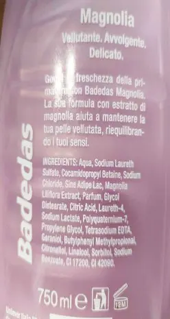 Photo de l’avis officiel: Badedas Magnolia vellutante Mousse de bain — risque: Risque chimique