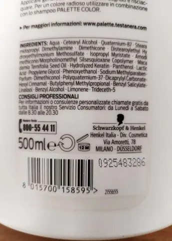 Foto dell’avviso ufficiale: TESTANERA Color Balsamo per capelli — rischio: Rischio chimico