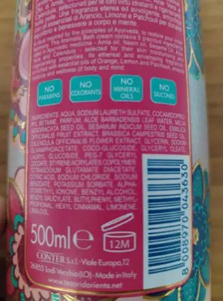 Photo de l’avis officiel: Tesori d'Oriente Ayurveda Crème de bain — risque: Risque chimique