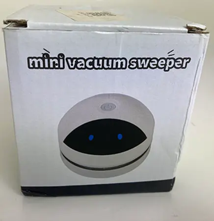 Photo de l’avis officiel: Mini vacuum sweeper Aspirateur robotisé — risque: Risque chimique & Environnement