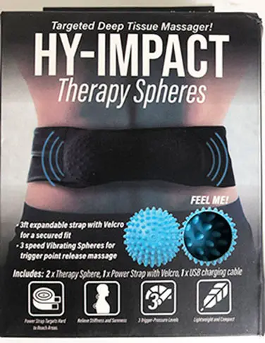 Photo de l’avis officiel: HY-Impact Therapy Spheres Boules de massage électriques — risque: Risque chimique & Environnement