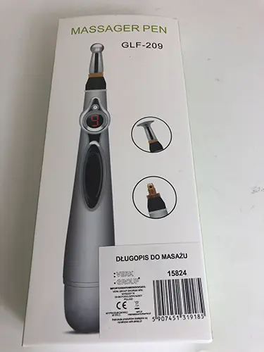 Foto aus der offiziellen Meldung: Massager pen Massagestift — Risiko: Umwelt