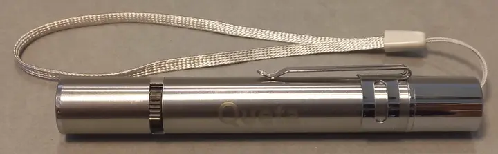 Foto aus der offiziellen Meldung: QUETA Laserpointer — Risiko: Sehschaden (A12/03095/23)