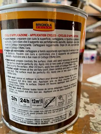 Foto dell’avviso ufficiale: BRIGNOLA BRIGNOLA IMPREGNANTE EFFETTO CERA Vernice — rischio: Rischio chimico