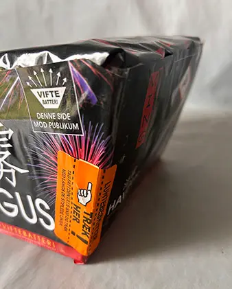 Photo from the official notice: MING - Art of Fireworks Havgus — burns & injuries risk