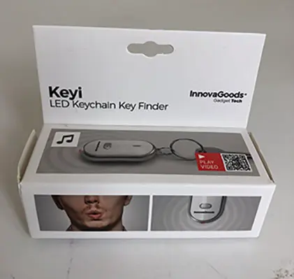 Photo de l’avis officiel: Innovagoods Keyi LED Keychain Key Finder Détecteur de clés électrique — risque: Environnement