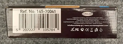 Photo de l’avis officiel: EUROLAMP / Power supply: none Bande LED — risque: Choc électrique