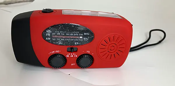 Photo from the official notice: Not specified Emergency Crank Radio — environment risk