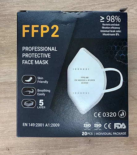 Photo de l’avis officiel: Masque filtre à particules — risque: Risque sanitaire/autre (A12/00048/24)