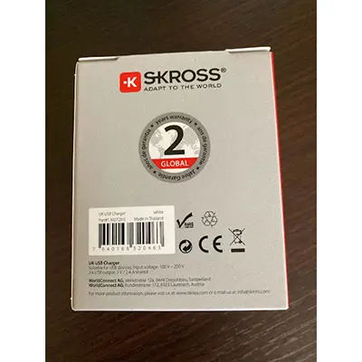 Photo from the official notice: Skross SKross UK USB 2-Port Charger usb charger — electric shock & fire risk