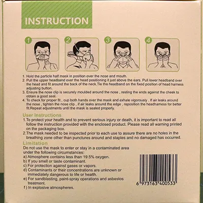 Photo de l’avis officiel: KINGFA Masque filtre à particules — risque: Risque sanitaire/autre