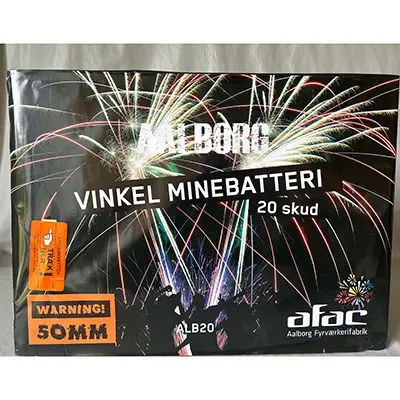 Photo de l’avis officiel: Aalborg Fyrværkerifabrik A/S Aalborg Vinkel Minebatteri Artifices — risque: Brûlures & Dommages à la vue