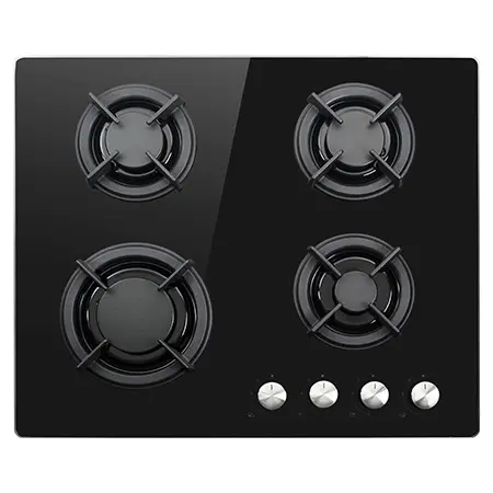 Foto aus der offiziellen Meldung: Electriq Built in Gas Hob Eingebautes Gaskochfeld — Risiko: Verbrennungen & Feuer