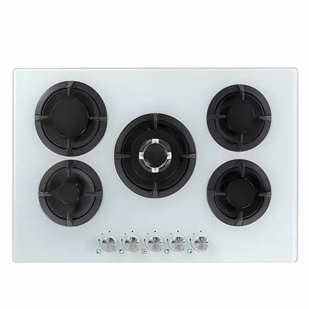 Foto aus der offiziellen Meldung: Electriq Built in Gas Hob Eingebautes Gaskochfeld — Risiko: Verbrennungen & Feuer