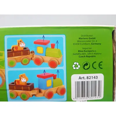 Foto do aviso oficial: Bino BINO wooden train with animals Comboio dos brinquedos — risco: Engasgamento