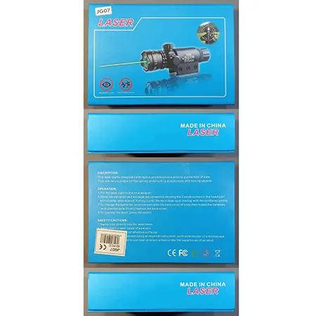 Foto aus der offiziellen Meldung: LASER SIGHT MODULE ARMED FORCES Laserpointer — Risiko: Sehschaden & Elektrischer Schlag