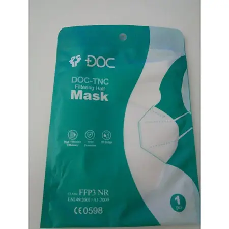 Photo de l’avis officiel: DOC DOC-TNC FFP3 NR Masque filtre à particules — risque: Risque sanitaire/autre