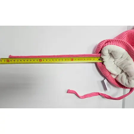 Photo from the official notice: Winter style children's hat — injuries & strangulation risk