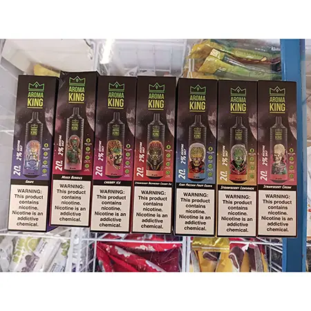 Photo de l’avis officiel: AROMA KING 9000 Cigarette électronique jetable — risque: Risque chimique (A12/00173/24)