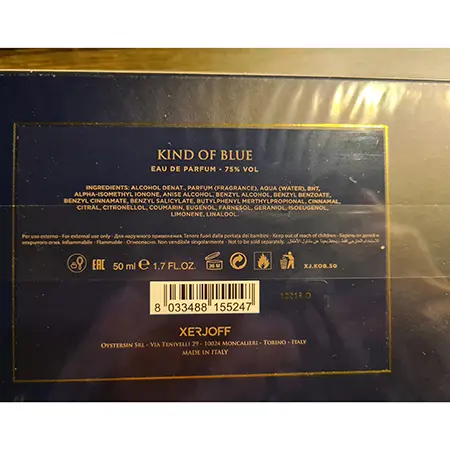 Photo de l’avis officiel: Xerjoff Kind of Blue Eau de Parfum — risque: Risque chimique