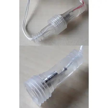 Photo de l’avis officiel: SMD METEOR TUBE Chaîne d’éclairage — risque: Brûlures & Choc électrique