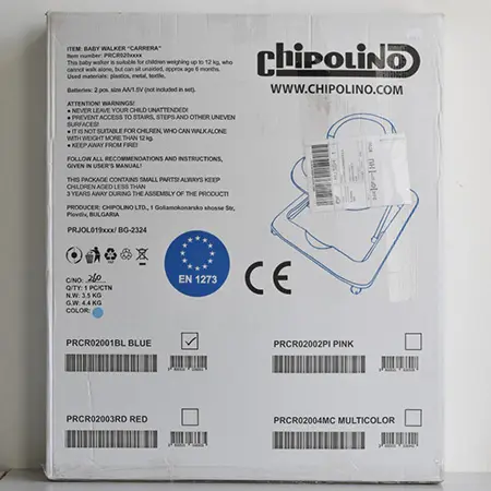 Foto dell’avviso ufficiale: Chipolino BABY Walker "CARRERA" — rischio: Lesioni