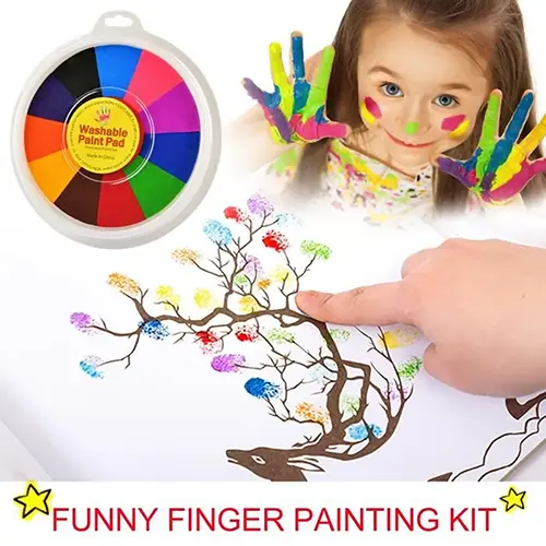 Foto do aviso oficial: Kit de peinture au doigt amusant pour enfants, graffiti coloré, dessin pour enfants, jardin Kit de tinta para  — risco: Químico & Engasgamento