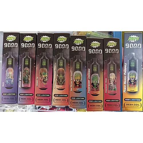 Foto do aviso oficial: Aroma King MARS 9000 STRAWBERRY RASPBERRY CHERRY ICE Cigarros eletrónicos descartáveis — risco: Químico