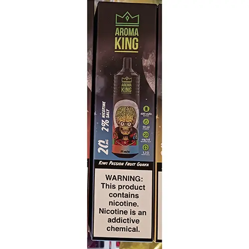Photo from the official notice: Aroma King MARS 9000 KIWI PASSION FRUIT GUAVA disposable electronic cigarette — chemical risk