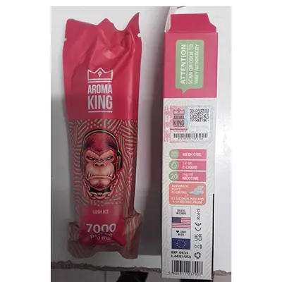 Photo de l’avis officiel: Aroma King TORNADO 7000 Lush Ice Cigarette électronique jetable — risque: Risque chimique