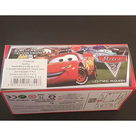 Foto dell’avviso ufficiale: Race 2 Lightning McQueen Auto giocattolo — rischio: Ambiente
