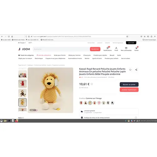 Zdjęcie z oficjalnego zgłoszenia: NewSway Kawaii rayé renard peluche jouets enfants animaux en peluche lapin  jouets enfants bébé poupée Miękka  — ryzyko: Zadławienie & Duszenie się