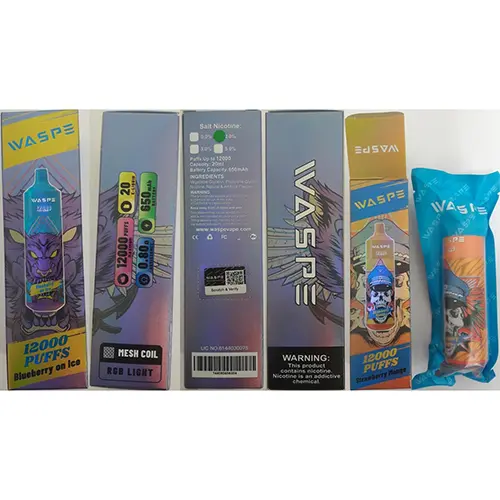 Photo de l’avis officiel: WASPE WASPE 12000 PUFFS Cigarette électronique jetable — risque: Risque chimique
