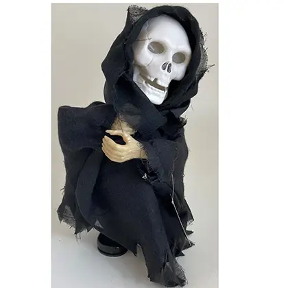 Foto do aviso oficial: Dollarstore Elektrisk skelett Decoração de Halloween — risco: Ambiente