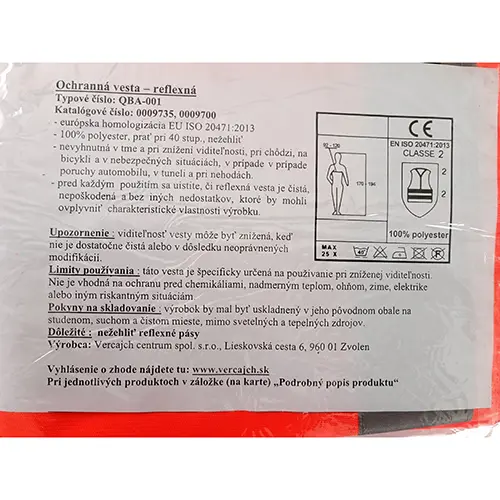 Foto dell’avviso ufficiale: VRCPRO Work protective vest Giubbotto di sicurezza — rischio: Lesioni