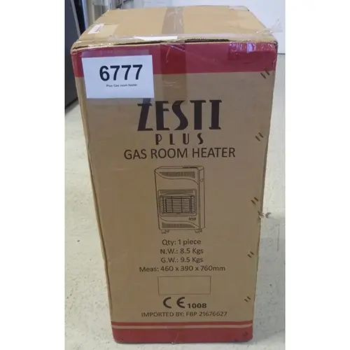 Photo from the official notice: Zesti Domestic flueless Space heater gas space heater — fire risk