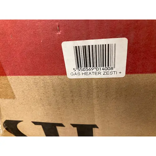 Photo from the official notice: Zesti Domestic flueless Space heater gas space heater — fire risk