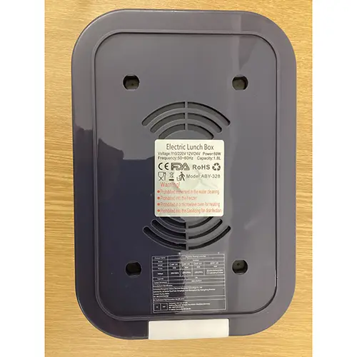Photo from the official notice: Kimfead Electric Lunch Box / Electric Heating Lunch Box electric lunchbox — electric shock risk