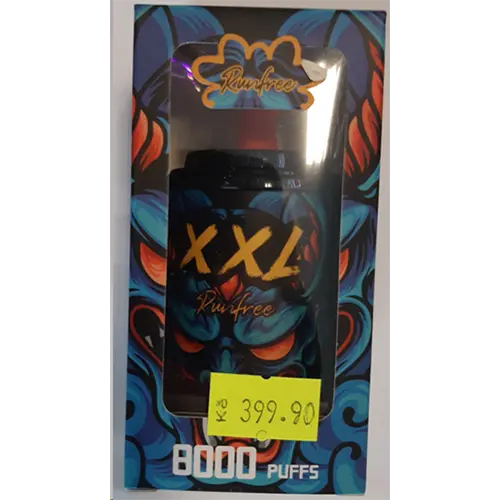 Photo de l’avis officiel: RUNFREE XXL 8000 Cigarette électronique jetable. — risque: Risque chimique