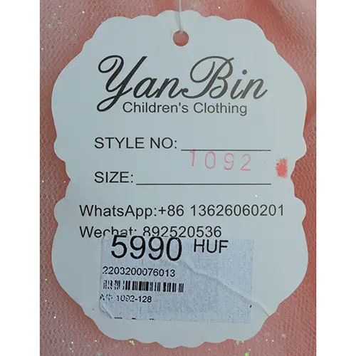 Foto dell’avviso ufficiale: Yan Bin - the best fashion Children's Clothing Abito per bambini — rischio: Ostruzione delle vie aeree