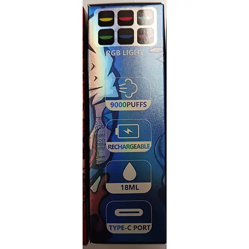 Photo de l’avis officiel: IMOMENT 9000 Blueberry Ice Cigarette électronique jetable — risque: Risque chimique