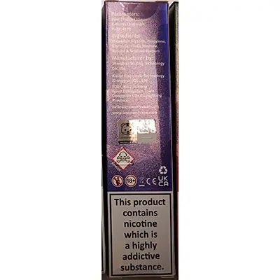 Photo de l’avis officiel: IMOMENT Cigarette électronique jetable — risque: Risque chimique