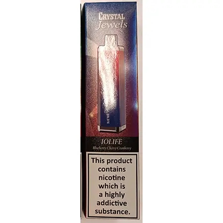 Photo de l’avis officiel: IMOMENT CRYSTAL JEWEL IOLIFE Blueberry Cherry Cranberry Cigarette électronique jetable — risque: Risque chimique