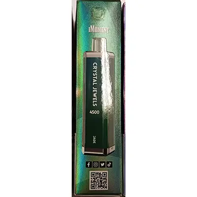 Foto aus der offiziellen Meldung: IMOMENT CRYSTAL JEWEL JADE Fresh Mint Elektronische Einweg-Zigarette — Risiko: Chemikalie