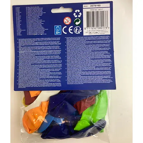 Photo de l’avis officiel: Balloon 23 cm Ballons — risque: Risque chimique